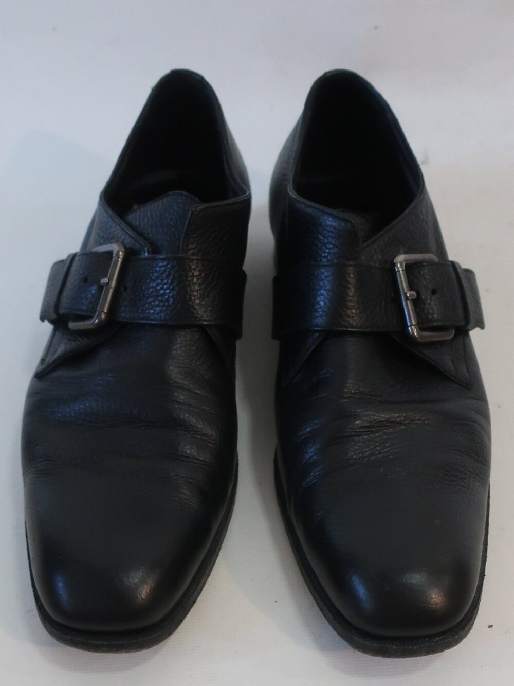 Mens Pierre Hardy Black Leather Buckle Strap Shoes 44 EU/US 11